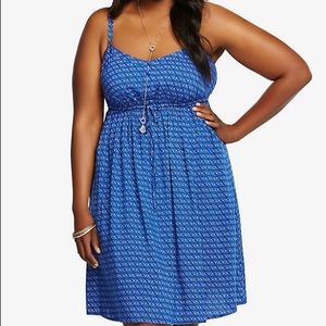 Torrid DOT GEOMETRIC CHALLIS TANK DRESS